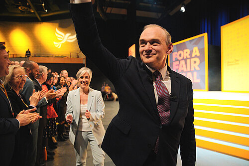 Ed Davey at a conference
