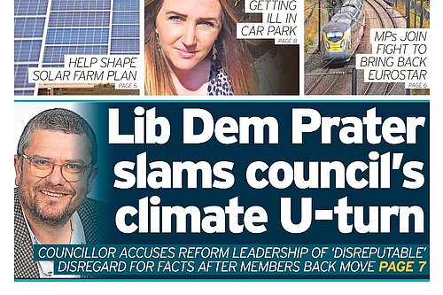 Folkestone Herald front page 27/9/25