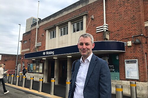 Will Forster at Woking Station