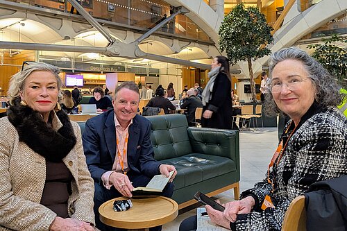 Rachel Gilmour MP with Aidan Clegg and Julia Barfield
