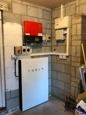 Image courtesy of greenlibdems.org.uk Tesla Battery installed in Linda Johnson's house in Beverly